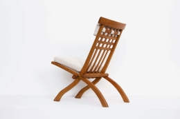 Robert Mallet-Stevens' foldable chair, full diagonal back view