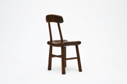 Alexandre Noll's wooden chair, back diagonal view