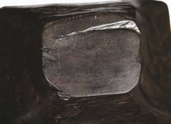 Alexandre Noll's Ebony bowl, detailed view of signature on bottom