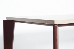 Jean Prouv&eacute;'s dining table, Flavigny Model, detailed view of legs